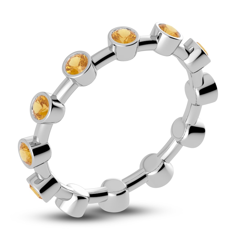 Juliette Maison Natural Orange Citrine Ring 10K White Gold
