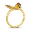 Thumbnail Image 2 of Le Vian Diamond Butterfly Ring 1/4 ct tw Round Red/Yellow Enamel 14K Honey Gold