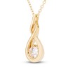 Thumbnail Image 2 of Certified Diamond Pendant Necklace 1/4 ct tw 18K Yellow Gold