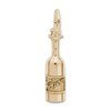 French Wine Bottle Charm 14K Yellow Gold