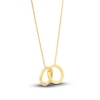Thumbnail Image 2 of Locked Circles Necklace 14K Yellow Gold 18"