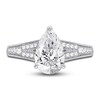Thumbnail Image 3 of Lab-Created Diamond Engagement Ring 2-1/3 ct tw Pear/Round 14K White Gold