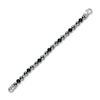 Thumbnail Image 1 of 1933 by Esquire Men's Natural Hematite & Onyx Bracelet Sterling Silver 8.75"