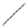 Thumbnail Image 2 of 1933 by Esquire Men's Natural Hematite & Onyx Bracelet Sterling Silver 8.75"