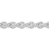 Thumbnail Image 1 of Lab-Created Diamond Bracelet 12 ct tw Pear/Marquise 14K White Gold 7.25"