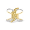 Thumbnail Image 4 of Kallati Natural Yellow Diamond Ring 3/4 ct tw Round 14K Yellow Gold