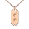Thumbnail Image 1 of Initial Pendant Necklace Diamond Accents Rose Gold-Plated Sterling Silver 18"