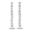 Thumbnail Image 1 of Diamond Hoop Earrings 1/5 ct tw Round 14K White Gold