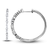 Thumbnail Image 0 of Diamond Hoop Earrings 1 ct tw Marquise/Round 14K White Gold