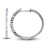Thumbnail Image 0 of Diamond Hoop Earrings 1 ct tw Marquise/Round 14K White Gold