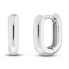 Huggie Earrings 14K White Gold 12mm