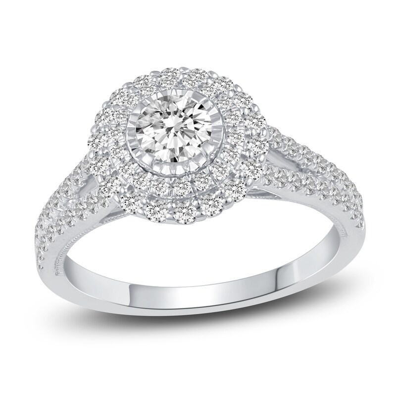 Diamond Engagement Ring 1 ct tw Round 14K White Gold