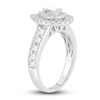 Thumbnail Image 2 of Diamond Double Halo Engagement Ring 1-1/3 ct tw Pear/Round 14K White Gold