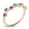 Thumbnail Image 2 of Juliette Maison Natural Blue Zircon & Natural Amethyst Ring 10K Yellow Gold