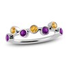 Thumbnail Image 1 of Juliette Maison Natural Citrine & Natural Amethyst Ring 10K White Gold