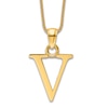 Thumbnail Image 1 of Initial V Necklace 14K Yellow Gold 18"