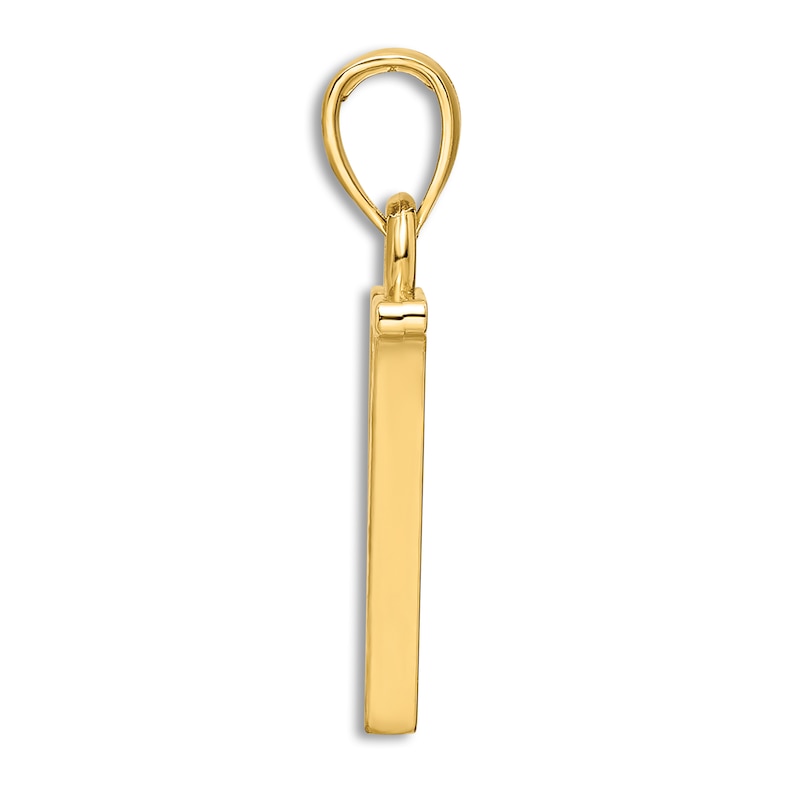 Main Image 2 of Initial V Necklace 14K Yellow Gold 18"