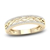 Thumbnail Image 1 of Diamond Twisted Wedding Band 1/8 ct tw Round 14K Yellow Gold