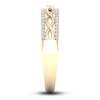 Thumbnail Image 3 of Diamond Twisted Wedding Band 1/8 ct tw Round 14K Yellow Gold