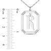 Thumbnail Image 1 of Diamond Initial Pendant Necklace 1/8 ct tw Round 14K White Gold 18"