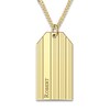 Thumbnail Image 1 of Men's Engravable Dog Tag Pendant Necklace Yellow Gold-Plated Sterling Silver 22"