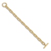 Thumbnail Image 2 of High-Polish Oval Link Toggle Bracelet 14K Yellow Gold 7.5"