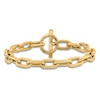 Thumbnail Image 3 of High-Polish Oval Link Toggle Bracelet 14K Yellow Gold 7.5"