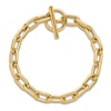 Thumbnail Image 4 of High-Polish Oval Link Toggle Bracelet 14K Yellow Gold 7.5"