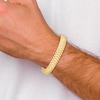 Thumbnail Image 4 of Men's Semi-Solid High-Polish Link Bracelet 14K Yellow Gold 8"