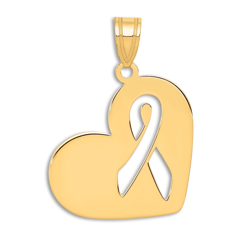 Main Image 1 of Ribbon Charm 14K Yellow Gold