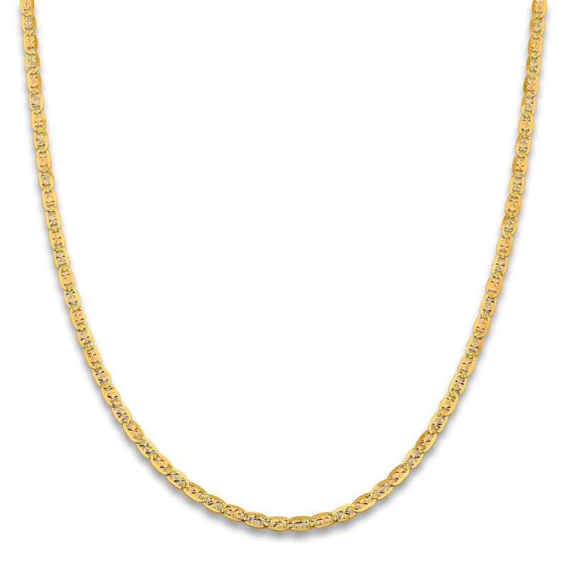 Main Image 2 of Men's Solid Valentino 24" Chain Necklace 14K Two-Tone Gold Appx. 5mm