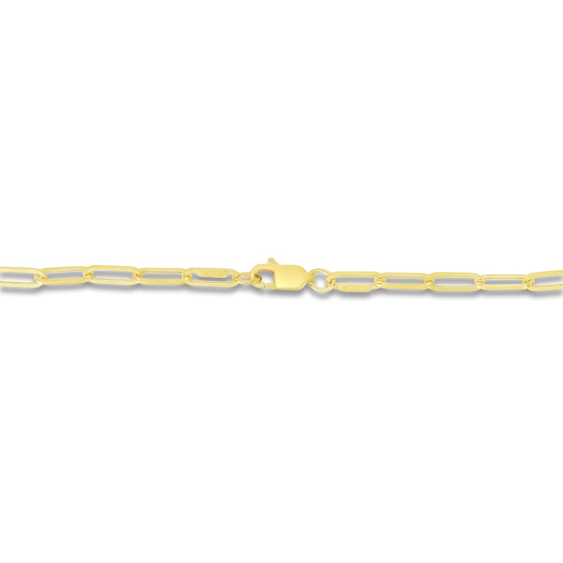 Main Image 2 of Paperclip Chain Anklet 14K Yellow Gold 10"