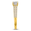 Thumbnail Image 3 of Diamond Halo Engagement Ring 1-3/8 ct tw Cushion/Round 14K Yellow Gold