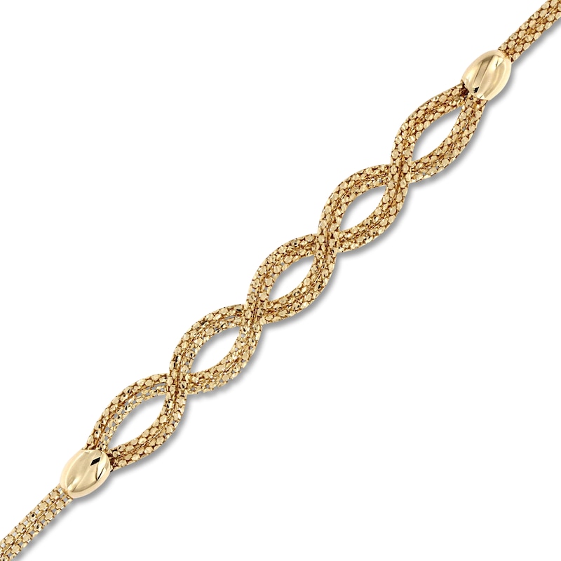Main Image 3 of Italia D'Oro Braided Dangle Earrings 14K Yellow Gold