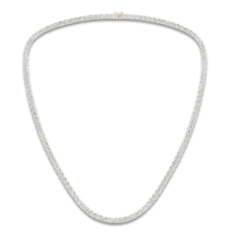 Lab-Created Diamond Tennis Necklace 20 ct tw 14K Yellow Gold