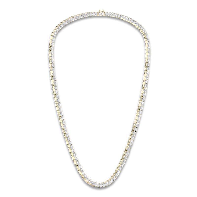 Lab-Created Diamond Tennis Necklace 20 ct tw 14K Yellow Gold