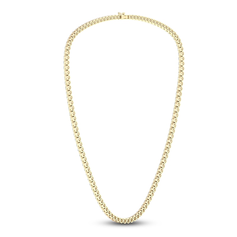 Lab-Created Diamond Tennis Necklace 20 ct tw 14K Yellow Gold