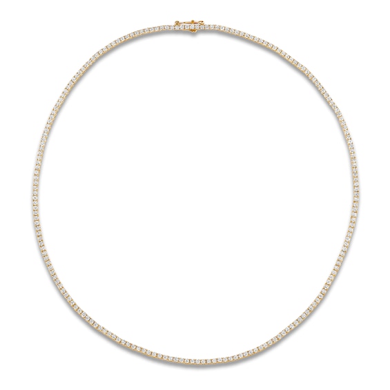 Lab-Grown Diamond Tennis Necklace 5 ct tw 14K Yellow Gold