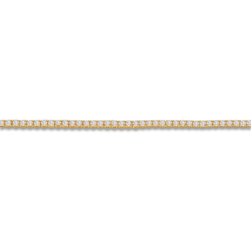 Main Image 2 of Lab-Grown Diamond Tennis Necklace 5 ct tw 14K Yellow Gold