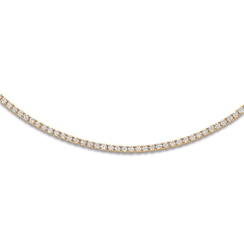 Lab-Created Diamond Tennis Necklace 5 ct tw 14K Yellow Gold