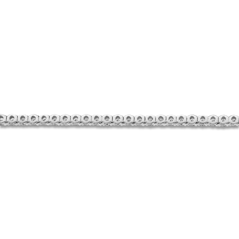 Main Image 3 of Lab-Grown Diamond Tennis Necklace 5 ct tw 14K White Gold