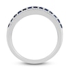 Thumbnail Image 2 of Natural Blue Sapphire Ring 1/8 ct tw Diamonds 14K White Gold