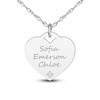 Thumbnail Image 0 of Personalized High-Polish Heart Pendant Diamond Accent Necklace 14K White Gold 18"