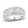 Thumbnail Image 1 of Shy Creation Diamond Ring 1-1/5 ct tw Emerald/Oval/Round 14K White Gold SC22008865