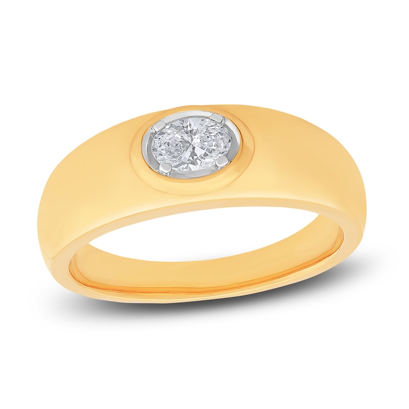 Main Image 1 of Diamond Solitaire Engagement Ring 1/2 ct tw Oval 14K Yellow Gold (I/SI2)
