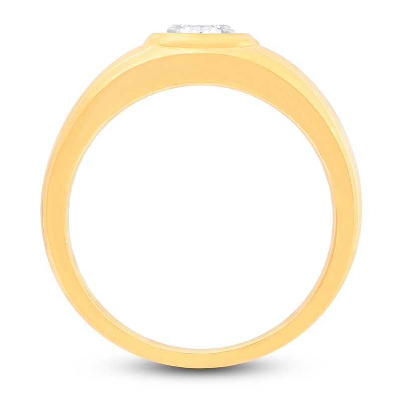 Main Image 3 of Diamond Solitaire Engagement Ring 1/2 ct tw Oval 14K Yellow Gold (I/SI2)