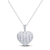 Thumbnail Image 0 of Diamond Heart Pendant Necklace 1/4 ct tw Round 14K White Gold 18"