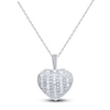 Thumbnail Image 1 of Diamond Heart Pendant Necklace 1/4 ct tw Round 14K White Gold 18"