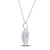 Thumbnail Image 2 of Diamond Heart Pendant Necklace 1/4 ct tw Round 14K White Gold 18"