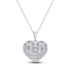 Thumbnail Image 2 of Diamond Heart Pendant Necklace 1/4 ct tw Round 14K White Gold 18"